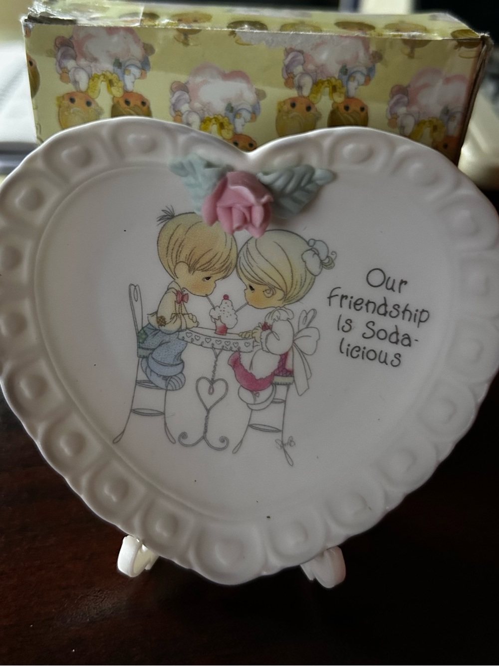 Precious Moments Enesco mini plate with easel